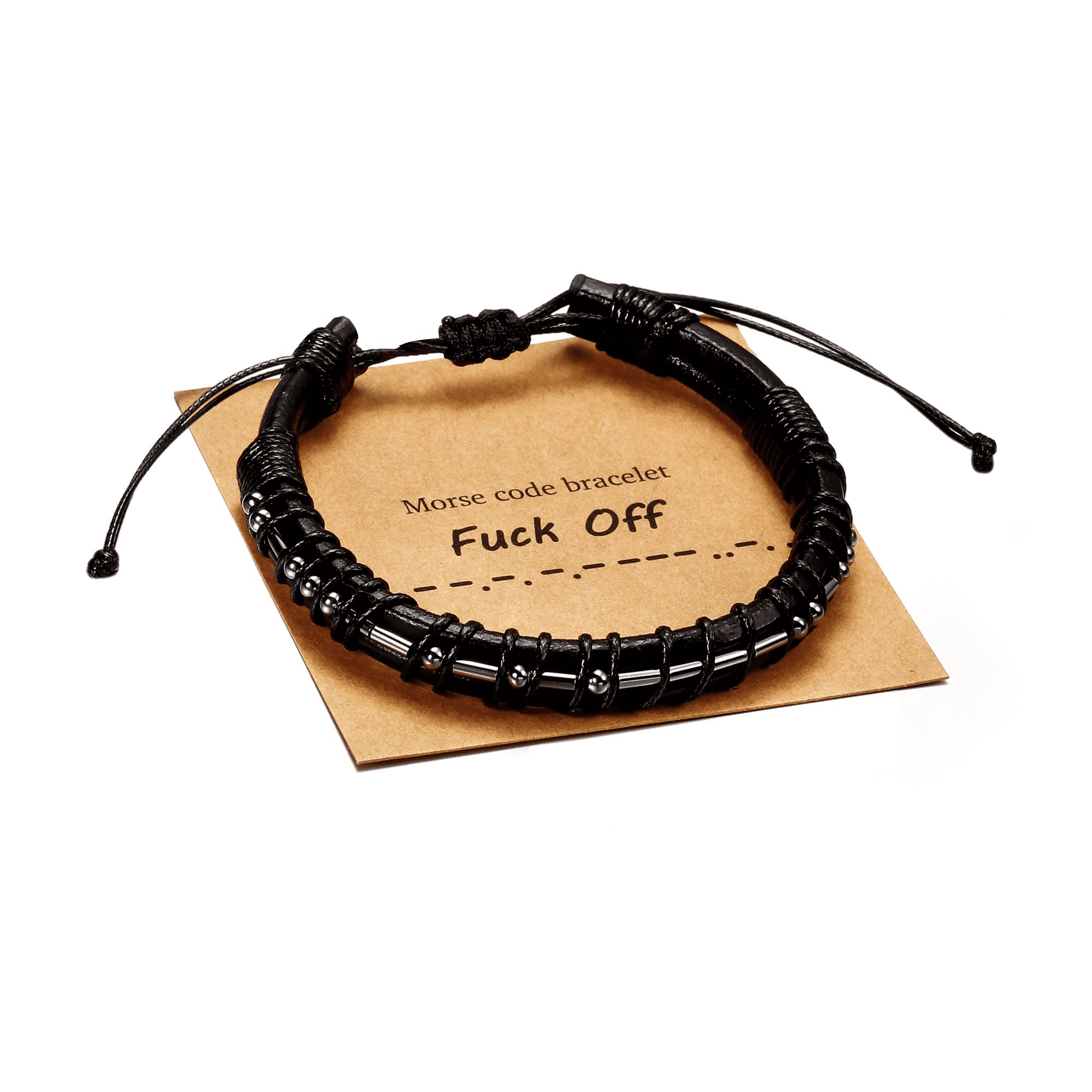 Men's Personalised Large Leather Bracelet | Merci Maman